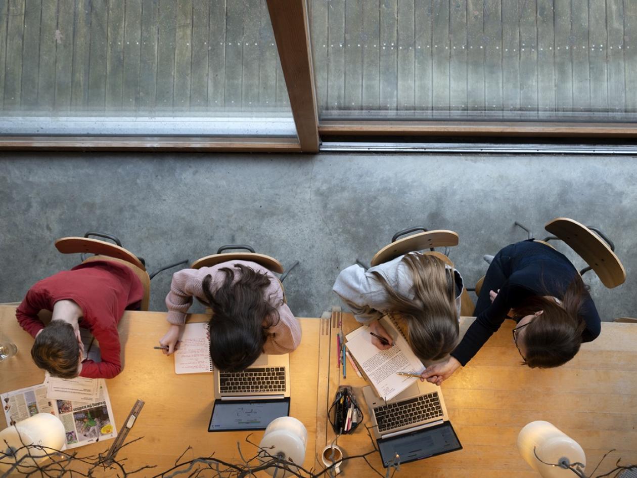 Photo of children home schooling