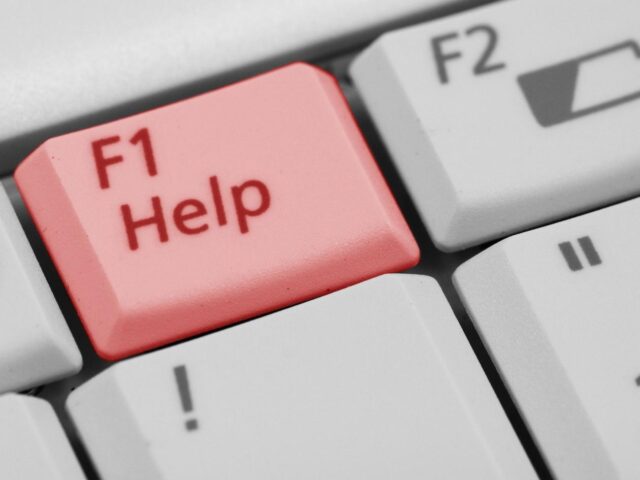 Photo of help button on pc