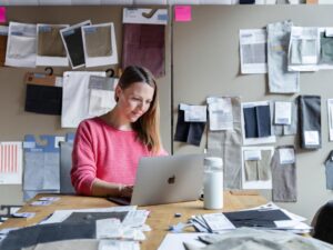 Photo of women working in her office