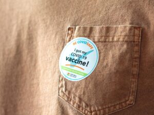 Photo of covid vaccine sticker