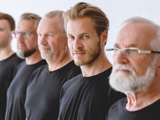 Photo of men at different ages