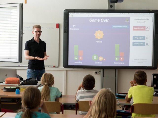 teacher in a classroom