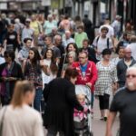 people in a shopping centre