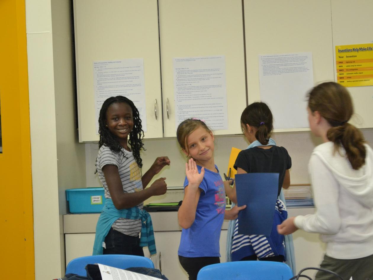 children in a classroom