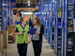 Photo of women working in warehouse