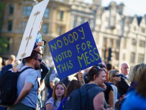 Photo of protest march in the UK