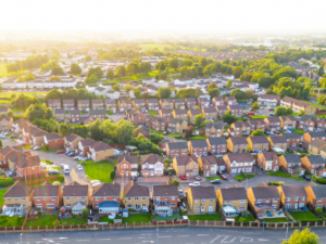 Photo of UK town from above