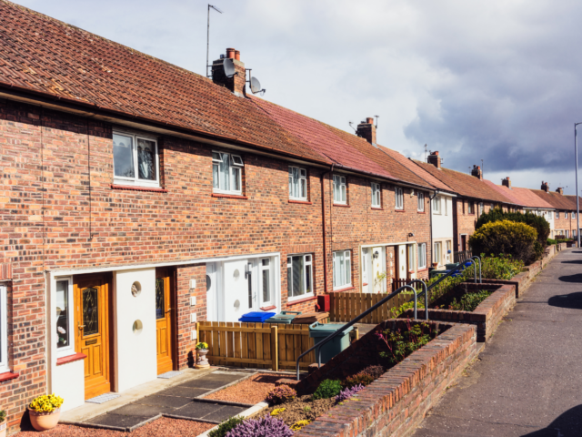 Photo of UK street of terraced housing