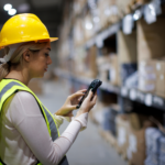 Woman working in a warehouse