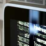 anonymised data on a screen