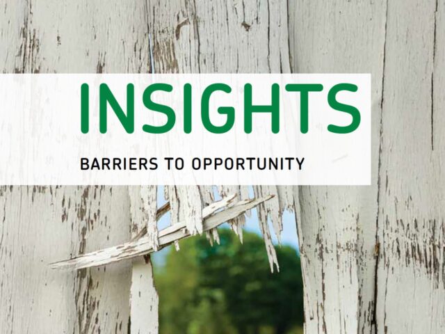Image of the front cover of Insights - Barriers to Opportunity