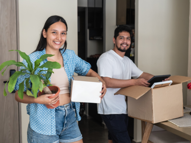 couple moving into a new house together